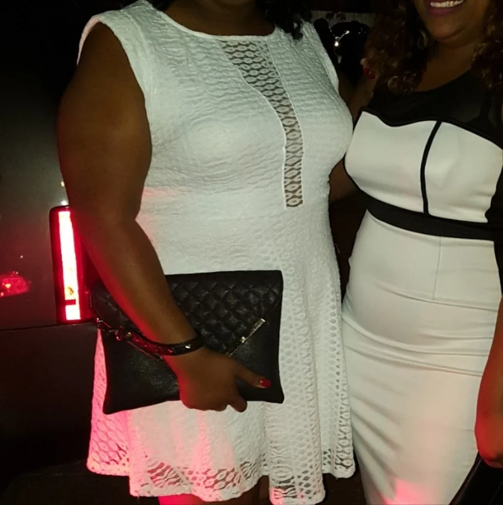 WHITE LACE DRESS - Picture 1 of 4
